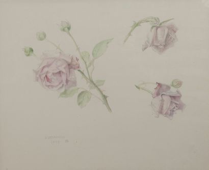 Kayō YAMAGUCHI (1899-1984) 
Etude de roses...