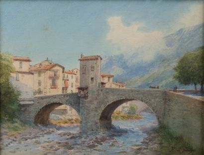 null H. de Jocelyn

Vue d'un village des Alpes italiennes

Aquarelle

24 x 32 cm...