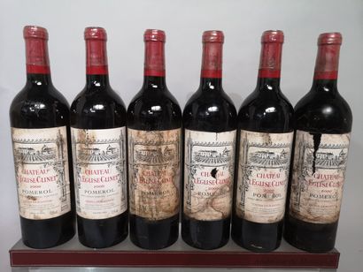 6 bouteilles Château L'EGLISE CLINET - Pomerol...