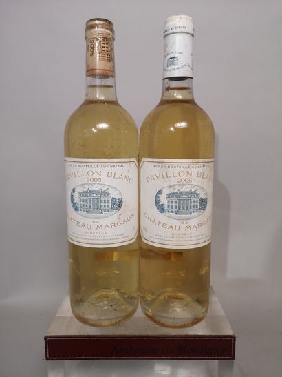 2 bouteilles PAVILLON Blanc de Château MARGAUX...