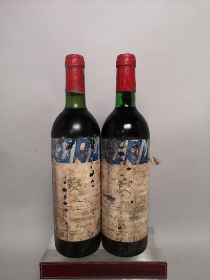 2 bouteilles Château MOUTON ROTHSCHILD -...