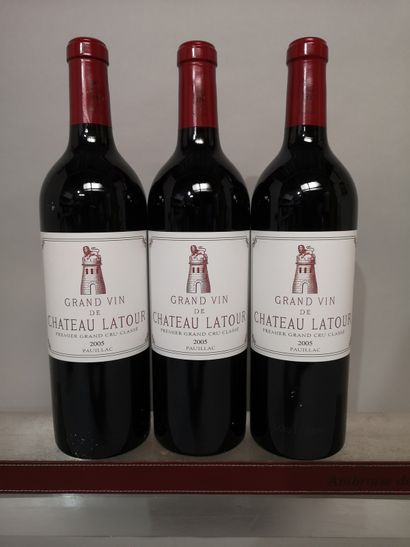 3 bouteilles Château LATOUR 1er Gcc Pauillac...
