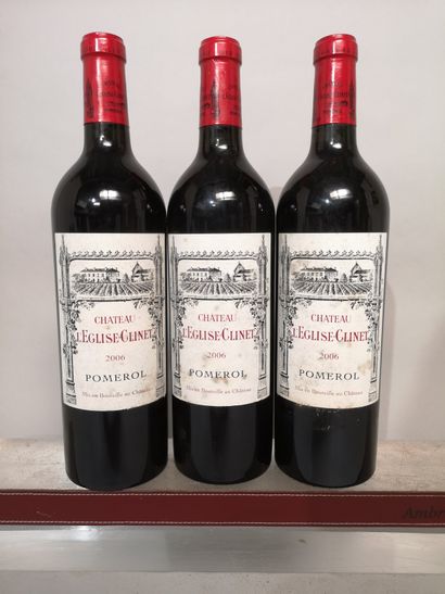 3 bouteilles Château L'EGLISE CLINET - Pomerol...