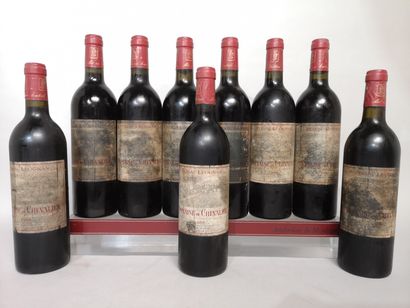 null 9 bouteilles Domaine de CHEVALIER - Gc Pessac Lèognan - Millésime 1989 - Étiquettes...