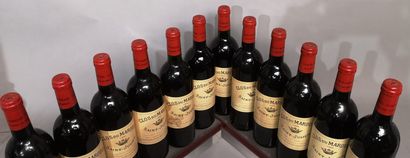 null 12 bouteilles CLOS du MARQUIS - Saint Julien - Millésime 1996 - Étiquettes légèrement...