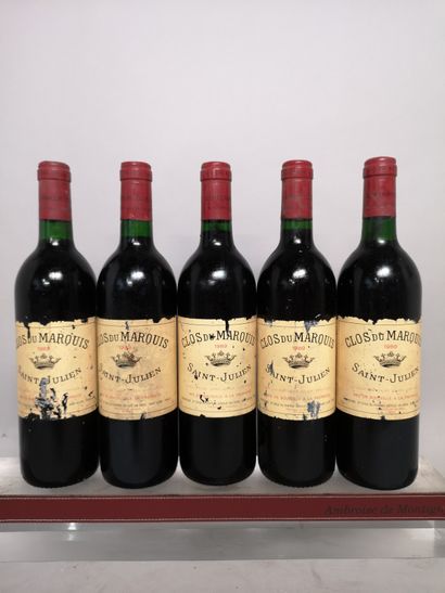 5 bouteilles CLOS du MARQUIS - Saint Julien...