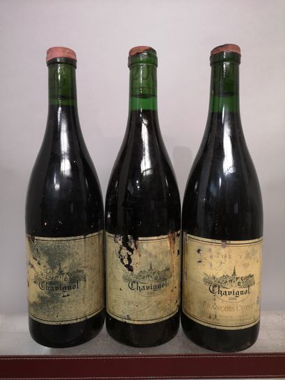 3 bouteilles CHAVIGNOL Rouge - François COTAT...