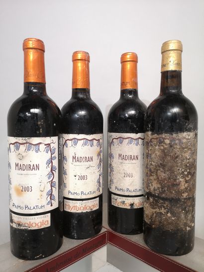 null 4 bouteilles MADIRAN Vieilles vignes - Primo Palatum - Millésime 2003 - (1 en...