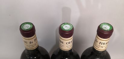 null 3 bouteilles BANDOL Château de PIBARNON - Millésime 2004 - Étiquettes tachées...