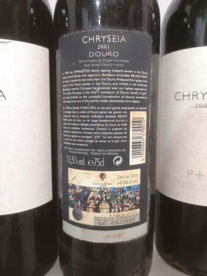 null 3 bouteilles CHRYSEIA Douro - SYMINGTON Portugal - Millésime 2001 - Étiquettes...