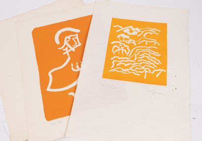 null Charles LAPICQUE (1898-1988)

-Soldat israélien

Cinq lithographies en orange

Signées...