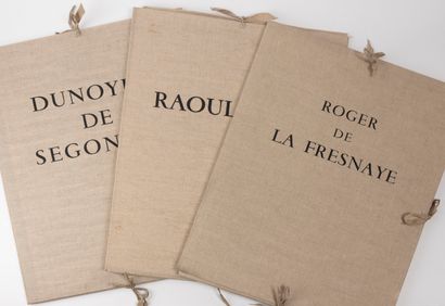  Trois portefeuilles entoilés

-Roger de la Fresnaye

-Dunoyer de Segonzac

-Raoul... Gazette Drouot