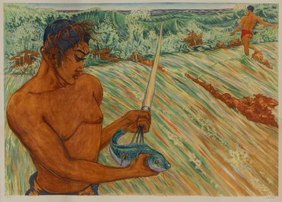 Octave MORILLOT (1878-1931)

Pêcheurs à Tahiti...