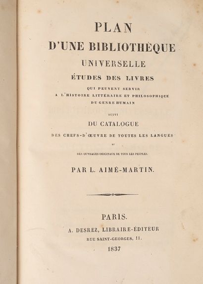 null BIBLIOTHÈQUES. — VIOLLET LE DUC. Catalogue des livres composant la Bibliothèque...