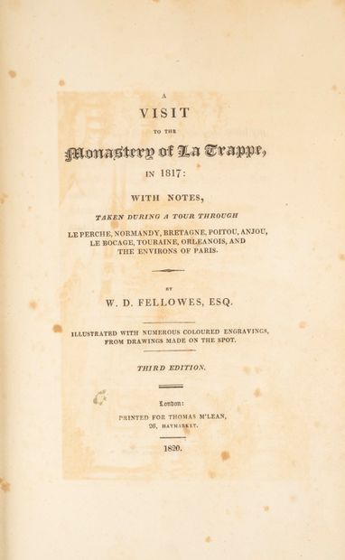 null FELLOWES (William Dorset). A visit to the monastery of La Trappe in 1817. London,...