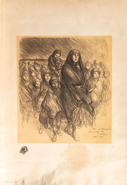null Théophile Alexandre STEINLEN (1859-1923)
L'exode belge.
Lithographie sur papier...