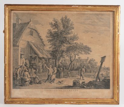 null D'après David Teniers
La guinguette flamande
Gravure
33,5 x 43 cm.