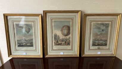 null After Charles de Lorimier and others
Air travel by balloon
Engravings in colors...