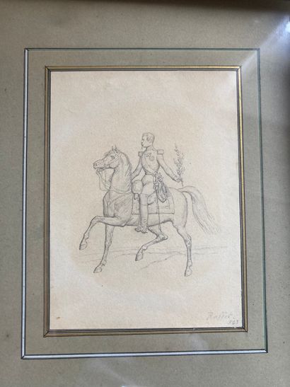 null Auguste RAFFET (1804-1860)
Militaire à cheval
Mine de plomb
Signée en bas à...