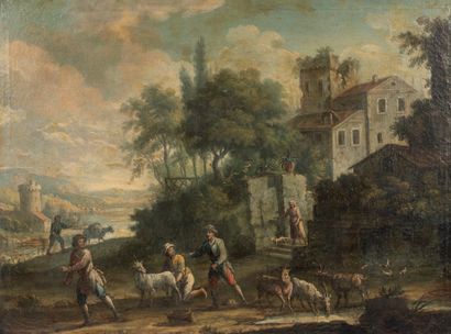 Italian school of the 18th century
Shepherds...