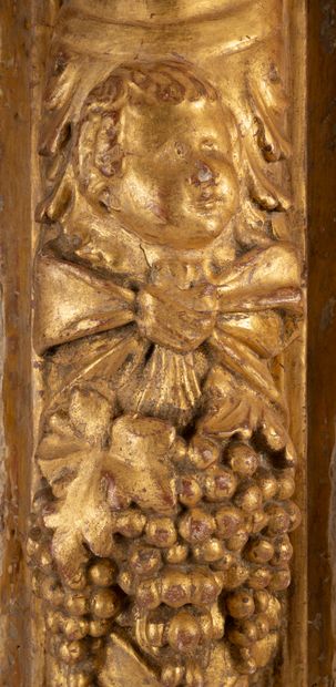 null Pair of pilaster sconces "Allegory of Summer and Autumn
Gilded wood
Venice,...