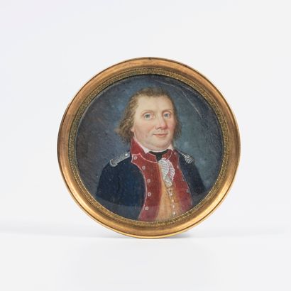 null French school of the end of the 18th century
Portrait of an officer
Miniature...
