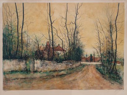 null Bernard GANTNER (1928-2018)
Entrance to a village
Lithograph
Signed and numbered...