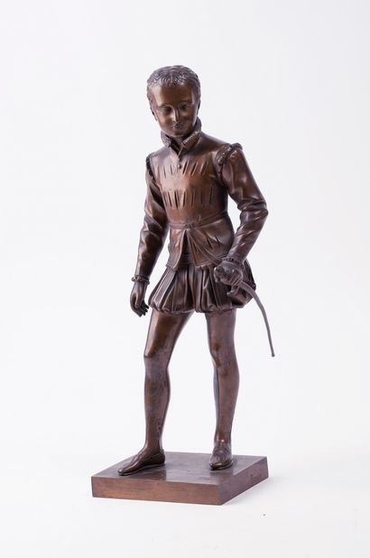 null François-Joseph BOSIO (Monaco, 1768-Paris, 1845), d’après.
Statuette en bronze...