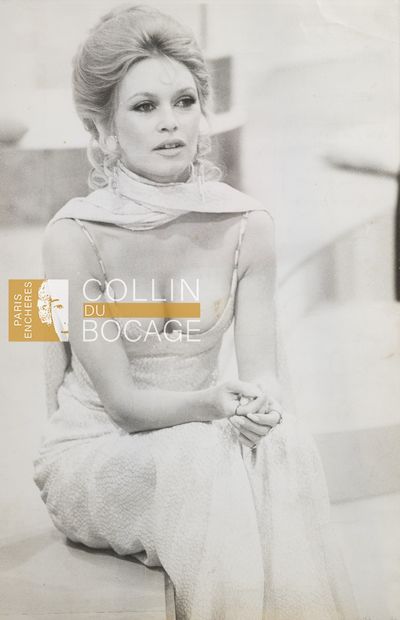 null BRIGITTE BARDOT 
Portait of Brigitte Bardot in white dress and dancing.
Two...