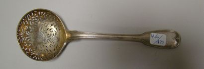 null SAUPOUDREUSE SPOON in silver. PARIS, Jacques ANTHIAUME (received at the master's...