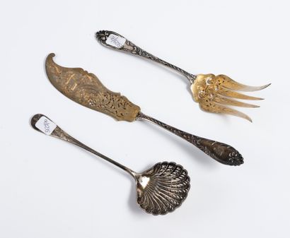 Silver and gilt silver GATE AND SAUPOUDREUSE...