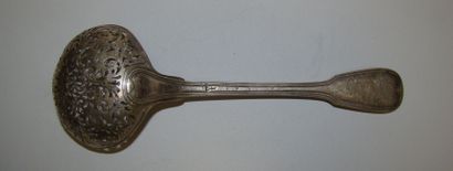 null SAUPOUDREUSE SPOON in silver. PARIS, Jacques ANTHIAUME (received at the master's...