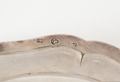 null PLAT in silver. LYON, silversmith SBT (?), 1753-1754 (letter P). Circular model...