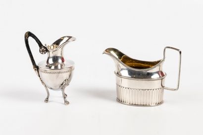 null Silver and silver gilt MILK POT. LONDON, silversmith [...]H., 1786 (letter-date...