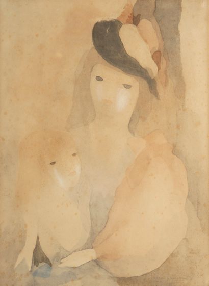null Marie LAURENCIN (1883-1956)
Portrait de femme
Lithographie
33 x 23 cm.