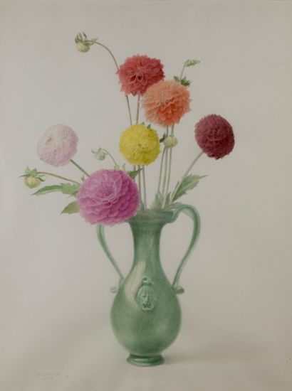 null Kayō YAMAGUCHI (1899-1984)
Vase fleuri
Aquarelle
Signée et datée en bas à gauche...