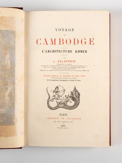 DELAPORTE. DELAPORTE. 
Voyage au Cambodge - L'architecture Khmer. 
Paris, Delagrave,...