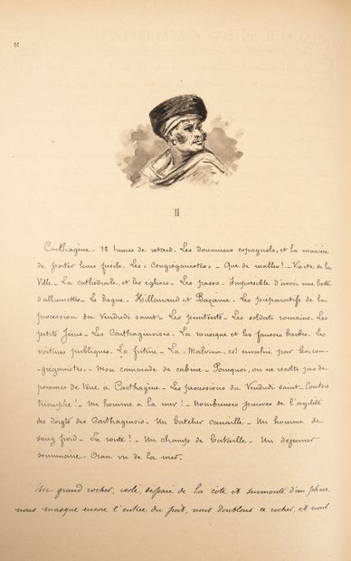 FLAVET. FLAVET.
L’Algérie et la Tunisie. Souvenirs de voyages. 1888 - 1889. 
In-4,...