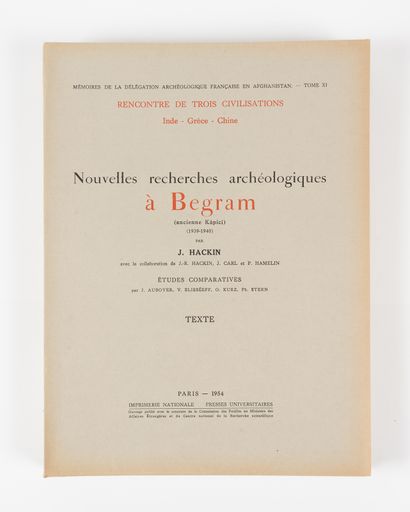 HACKIN (Joseph). HACKIN (Joseph).
Nouvelles recherches archéologiques à Begram (ancienne...