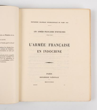 CHARBONNEAU (Colonel). CHARBONNEAU (Colonel). 
L'Armée française en Indochine. 
Paris,...