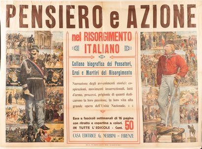 AFFICHE. — AFFICHE. — 
Pensiero e azione nel Risorgimento italiano.
Firenze, Tip....