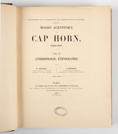 CAP HORN. — CAP HORN. — 
Mission scientifique du Cap Horn, 1882.
Paris, Gauthiers-Villars,...