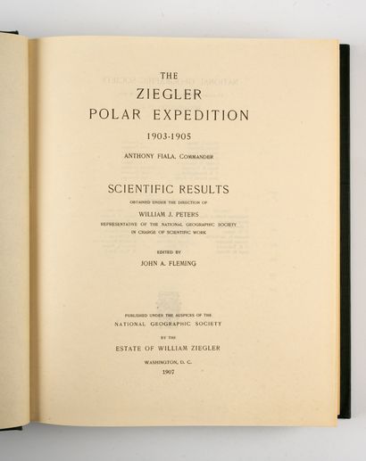 FIALA (Anthony). FIALA (Anthony).
The Ziegler polar expedition 1903-1905.
Washington,...