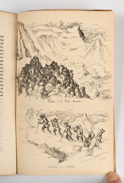 DUCOMMUN. DUCOMMUN. 
Une excursion au Mont-Blanc. 
Genève et Bale, Georg, 1859. In-12,...
