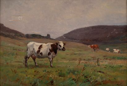 Armand BEAUVAIS (1840-1911)
La vache
Toile,...
