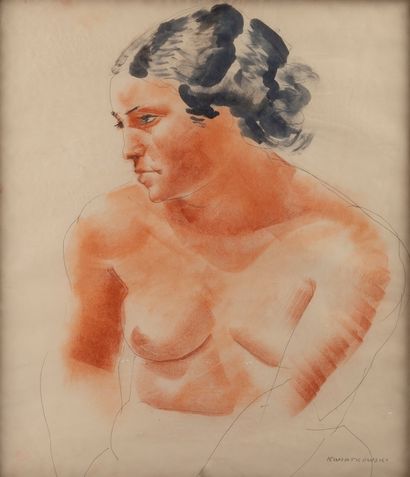 null KWIATKOWSKI (1894-1971)
Buste feminin
crayon et sanguine
48 x 42 cm