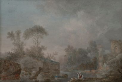 null Louis-Nicolas VAN BLAREN-BERGHE (1716-1794)
Paysages animés
Gouache (une paire)
17...