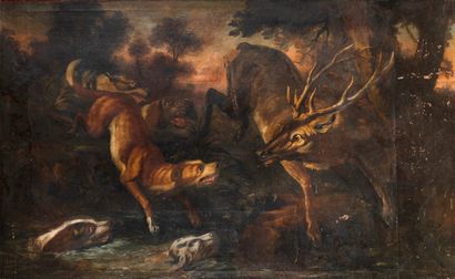 null 18th century ENGLISH school
The stag hunt
Canvas
130 x 208 cm
Misses