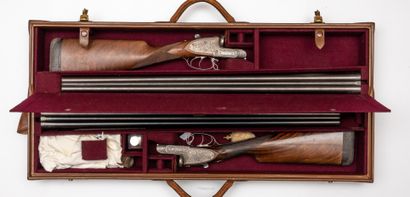 null With 2989-19 Pair of 12 gauge side-by-side Churchill rifles (#6632 and 6631)....