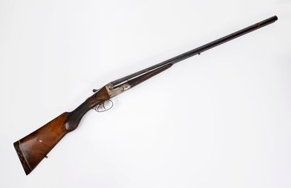 null French made (Saint-Etienne) juxtaposed rifle caliber 12/65. Barrels 70cm, half...